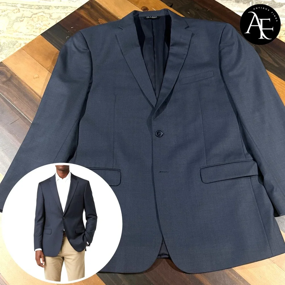 JOS. A. BANK Mens Blazer 43L Slim-Fit Traveler's Collection 100% Wool Sport Coat